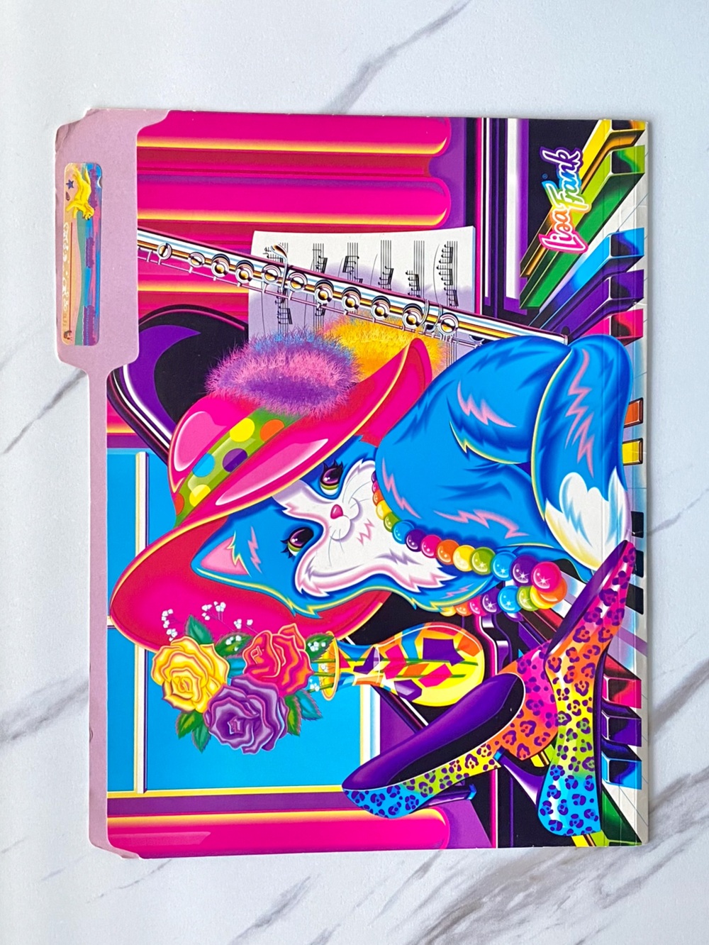 VTG Lisa Frank Miss Furonica kitten file folder